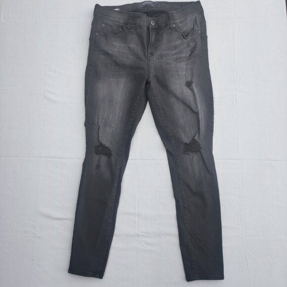 Torrid Bombshell Skinny jeans women's size 14R Grey High-rise premium stretch - Picture 1 of 13